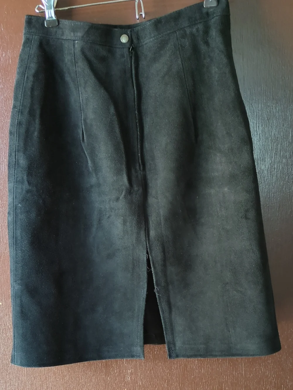 Phoenix Black Suede Pencil Skirt Size  9/10
